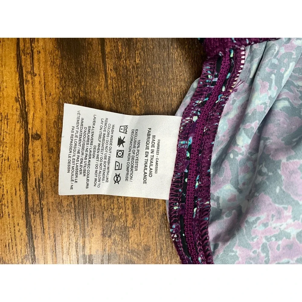 Nike‎ Dri-FIT Running Shorts Purple Aqua Abstract Print Teen's Size L Thailand